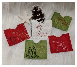 Stickserie ITH - 18 Mini Hüllen Motivborte Weihnachten